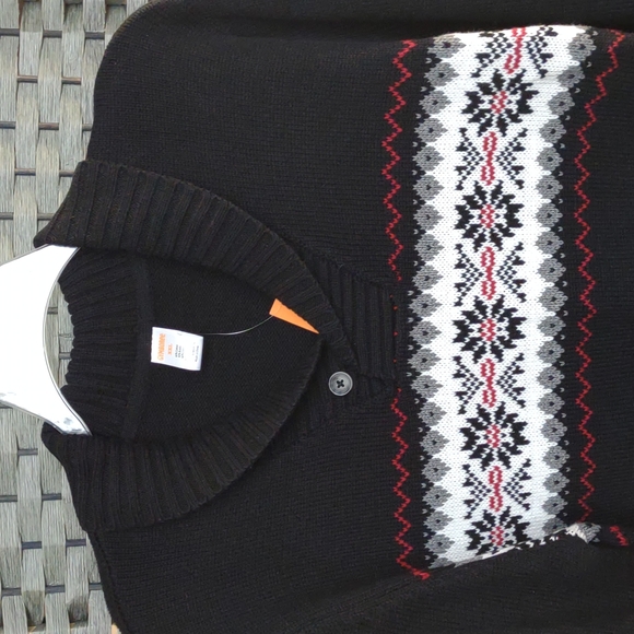 Sweater Pullover Black Gymboree Snowflake Men size XXL New - Picture 2 of 8